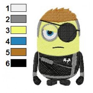 Despicable Me Nick Fury Embroidery Design
